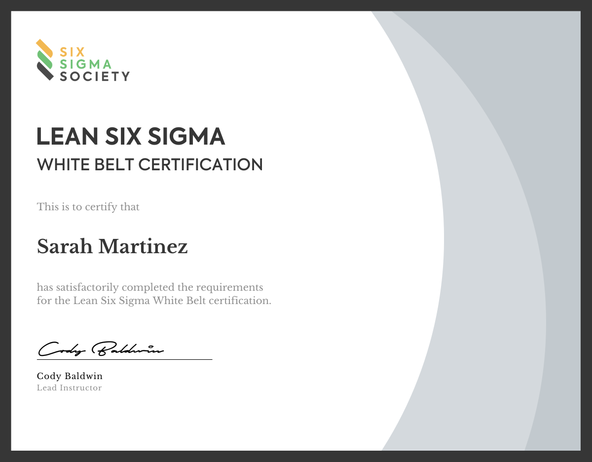 six sigma certification